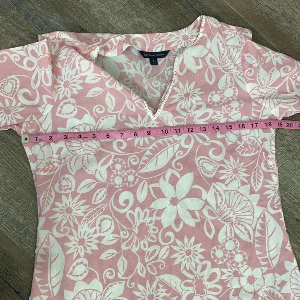 346 brooks brothers Small Pink & Wht Tunic - Picture 6 of 11